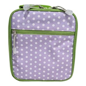 Pottery Barn Kids Purple Polkadots Polka Dot Green Classic Lunchbox Lunch Box